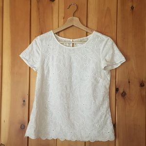 Loft White Lace Top